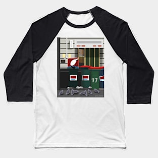 Ibis Bins and Pigeons Kings Cross Sydney Baseball T-Shirt